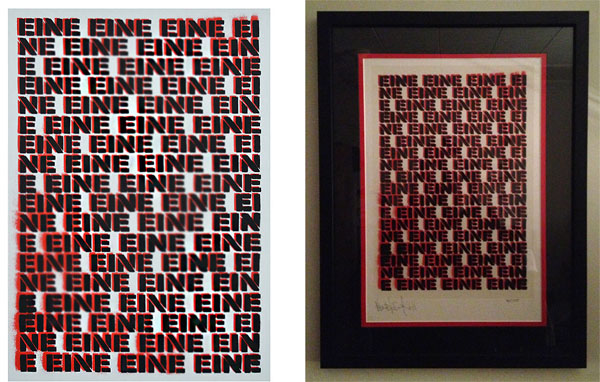 Signed and Framed Ben Eine Print